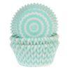 House of marie baking cups chevron mint pk/50