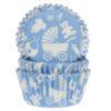 House of marie baking cups baby blauw pk/50