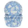 House of marie baking cups baby blauw pk/50