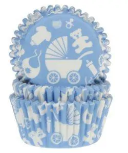 House of Marie Baking Cups Baby Blauw pk/50