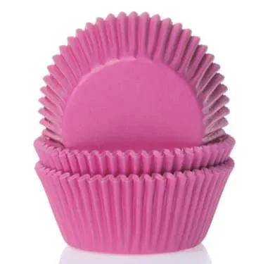 House of marie mini baking cups fuchsia pk/60 bij cake, bake & love 4 House of marie mini baking cups fuchsia pk/60