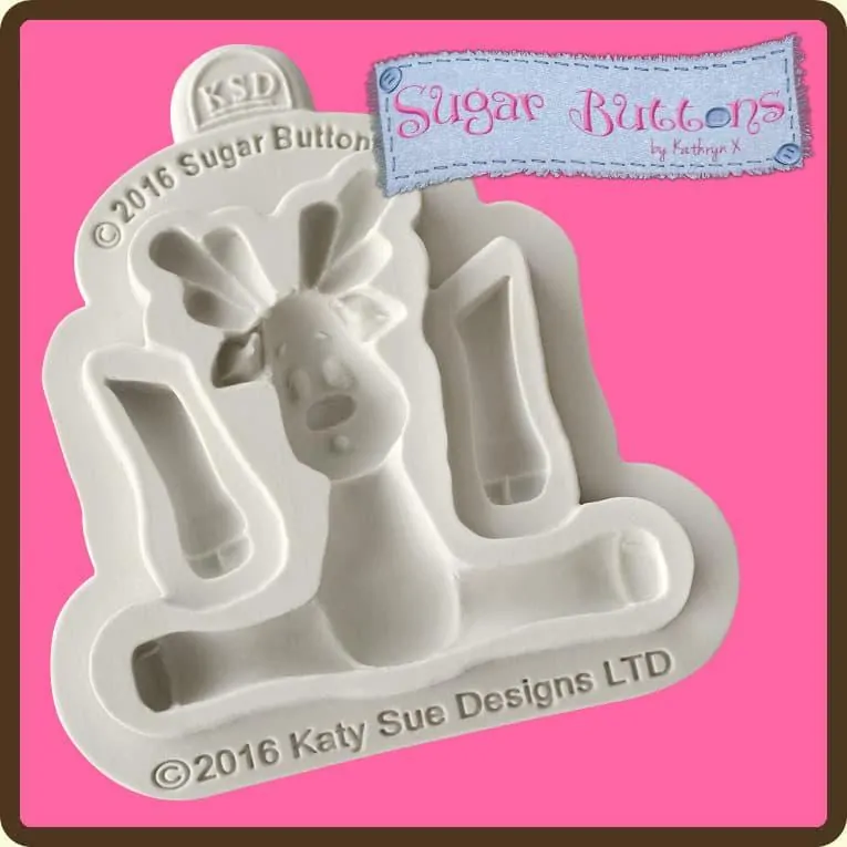 Katy sue sugar buttons - reindeer bij cake, bake & love 3 Katy sue sugar buttons - reindeer