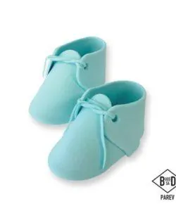 PME Edible Cake Topper Baby Bootee Blue pk/2