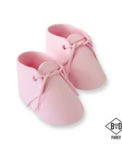 PME Edible Cake Topper Baby Bootee Pink pk/2