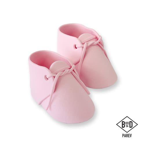 Pme edible cake topper baby bootee pink pk/2