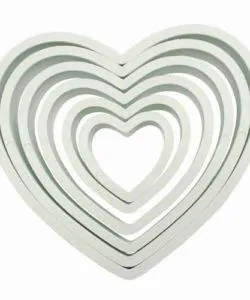 PME Plastic Cutter Heart Set/6
