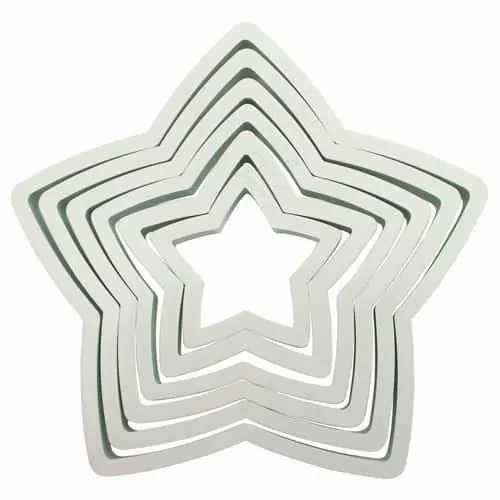 Pme plastic cutter star set/6