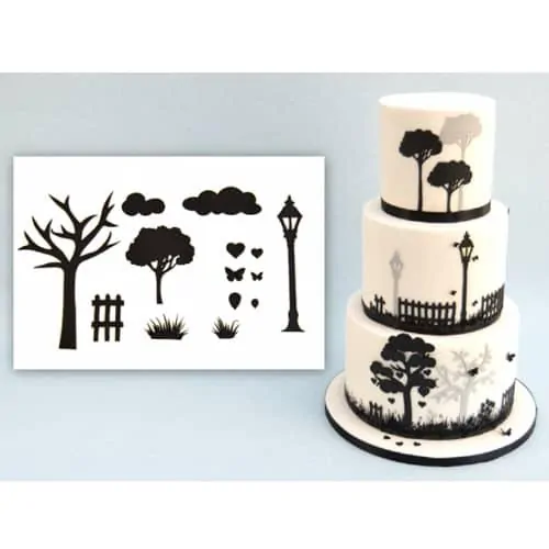 Patchwork cutter countryside silhouette set bij cake, bake & love 3 Patchwork cutter countryside silhouette set