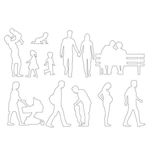 Patchwork cutter family silhouette set (3)