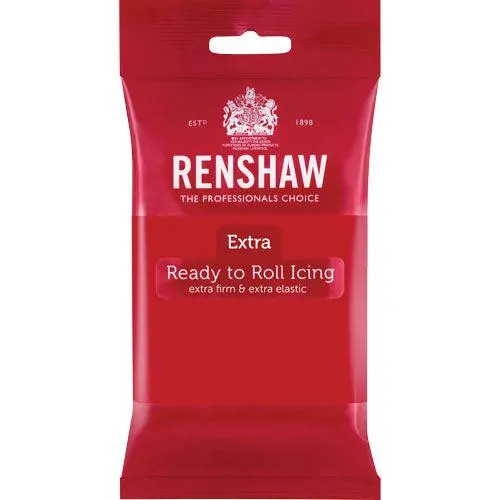 Renshaw extra fondant 250g - rood bij cake, bake & love 5 Renshaw rolfondant extra 250gr. Red