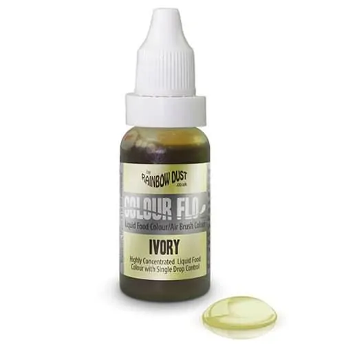 Rd colour flo airbrush colour ivory 16ml bij cake, bake & love 3 Rd colour flo airbrush colour ivory 16ml