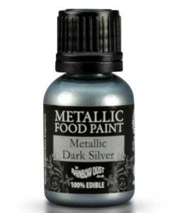 RD Metallic Food Paint Dark Silver 25ml (2)