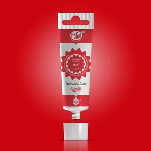 Rd progel concentrated colour - red bij cake, bake & love 3 Rd progel concentrated colour - red