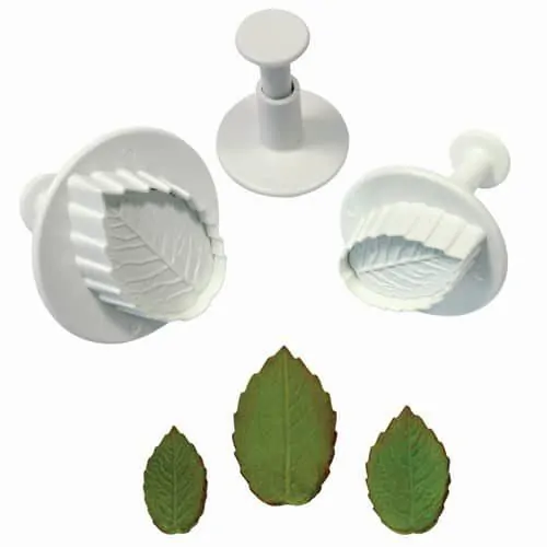 Pme rose leaf plunger cutter set/3