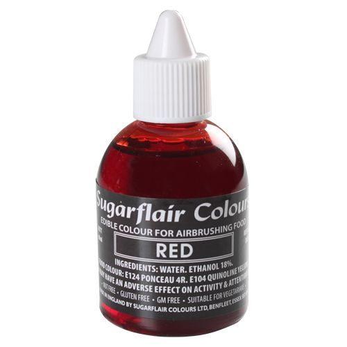 Sugarflair airbrush colouring red 60ml