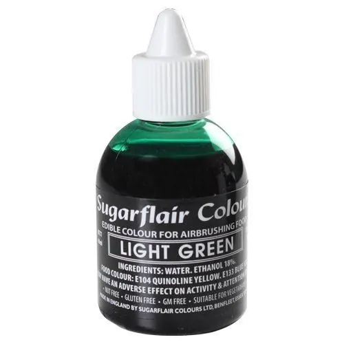 Sugarflair airbrush colouring light green 60ml