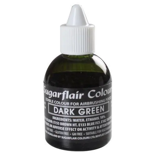 Sugarflair airbrush colouring dark green 60ml
