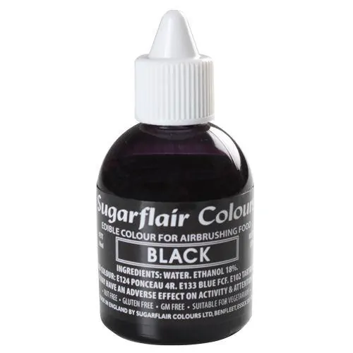 Sugarflair airbrush colouring -black- 60ml bij cake, bake & love 3 Sugarflair airbrush colouring -black- 60ml