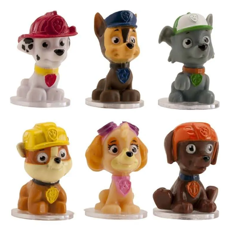 Mini hondjes 3,5 - 4 cm bij cake, bake & love 5 Kleine paw patrol hondjes plastic 3,5-4 cm