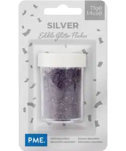PME Glitter Flakes - Silver 7g