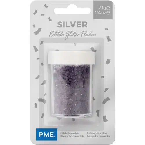 Pme glitter flakes - silver 7g