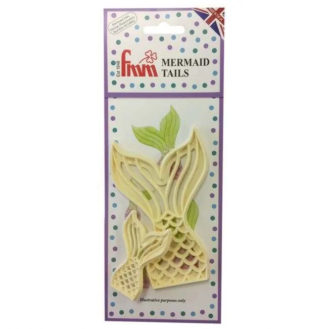 Fmm mermaid tails cutter set/2 bij cake, bake & love 4 Fmm mermaid tails cutter set/2