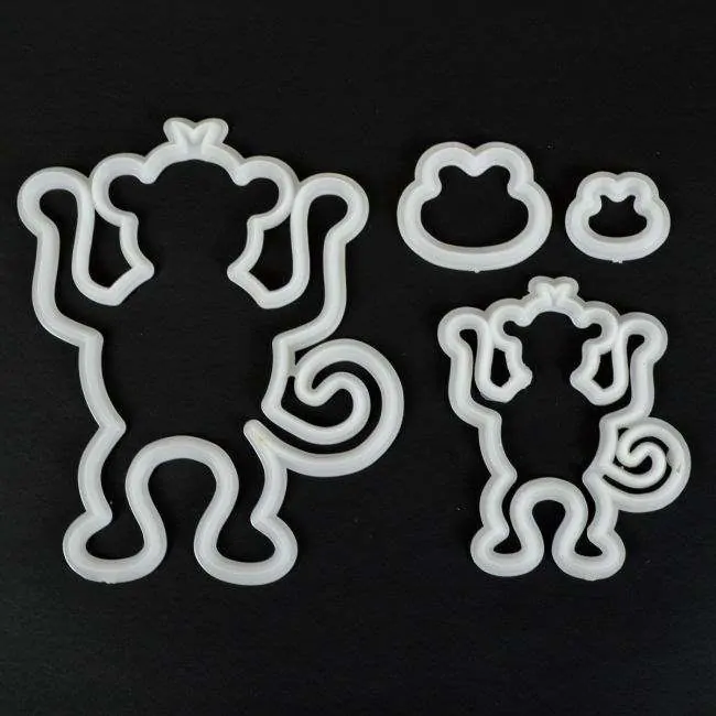 Fmm mummy and baby monkey cutter set/4 bij cake, bake & love 5 Fmm mummy and baby monkey cutter set/4 (2)