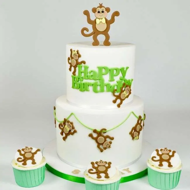 Fmm mummy and baby monkey cutter set/4 bij cake, bake & love 6 Fmm mummy and baby monkey cutter set/4 (3)