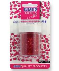 PME Glitter Flakes - Red 7g