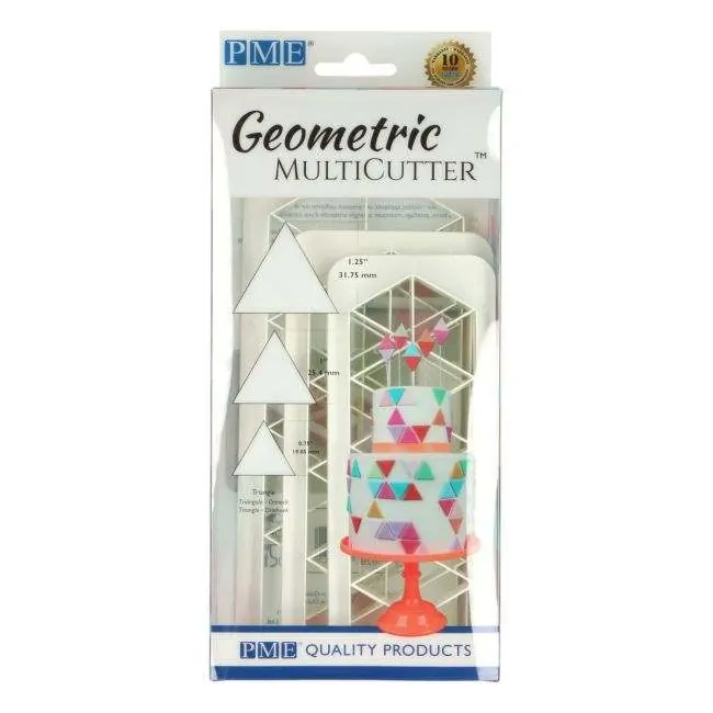 Pme geometric multicutter triangle set/3 bij cake, bake & love 5 Pme geometric multicutter triangle set/3