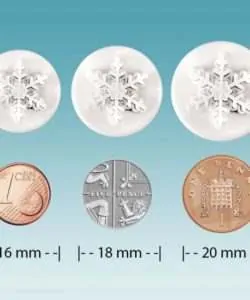 Pme mini snowflake plunger cutter set/3 bij cake, bake & love 9 Pme mini snowflake plunger cutter set/3 (3)