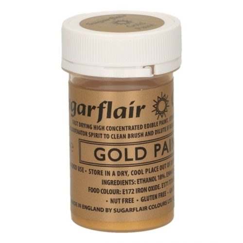 Sugarflair edible matt paint -gold- 20g