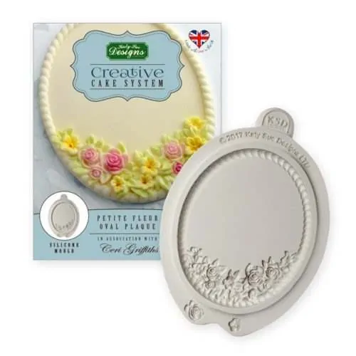 Katy sue designs - petite fleur oval plaque