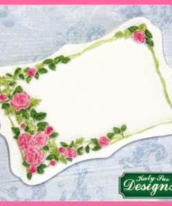 Katy sue designs - rose border plaque large bij cake, bake & love 10