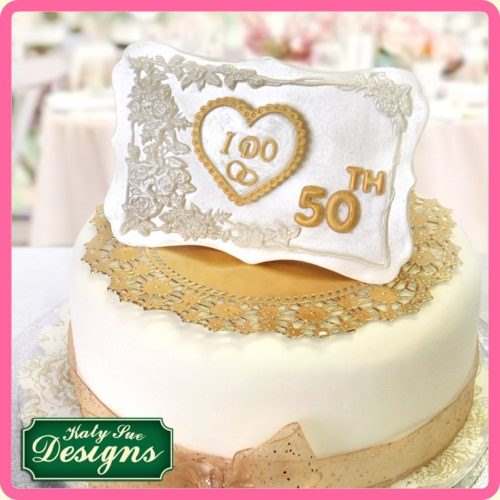 Katy sue designs - rose border plaque large bij cake, bake & love 8