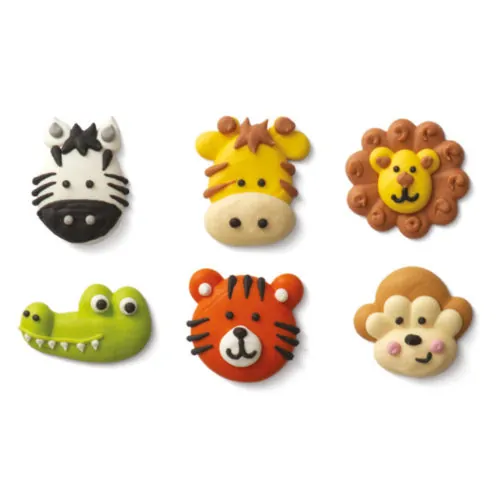 Suikerdecoraties jungle groot 6 stuks - afbeelding 2