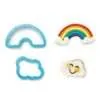 Plastic uitsteker set wolk en regenboog