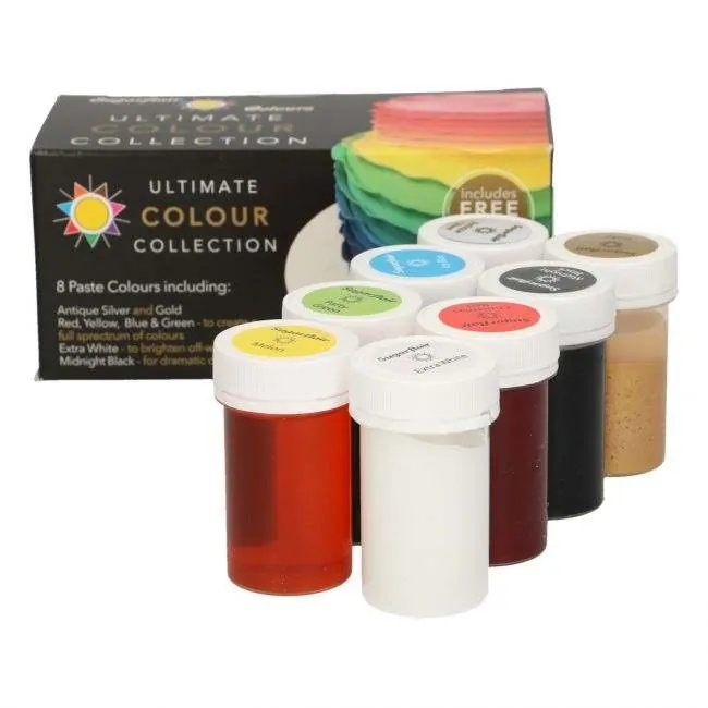 Sugarflair paste colour ultimate collection 8x25g bij cake, bake & love 5 Sugarflair paste colour ultimate collection 8x25g (2)