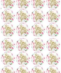 Eetbare Cupcakeprint Gender Reveal Boy Or Girl - 24 cupcake rondjes