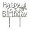 Cake star caketopper acryl zilver happy birthday bij cake, bake & love 1