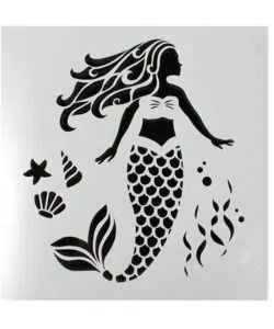 Cake Star Stencil Mermaid