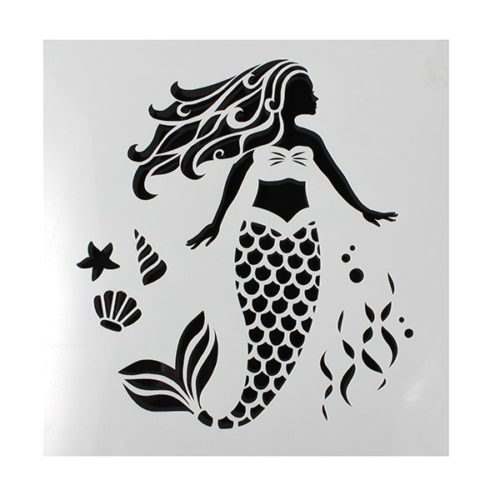 Cake star stencil mermaid bij cake, bake & love 5