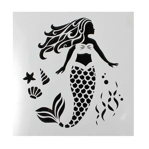 Cake star stencil mermaid bij cake, bake & love 5 Cake star stencil mermaid