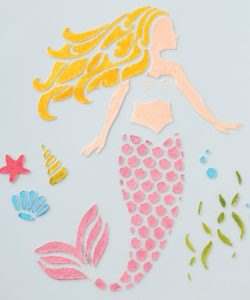 Cake star stencil mermaid bij cake, bake & love 9