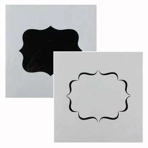Cake star stencil plaque - 2 designs bij cake, bake & love 5 Cake star stencil plaque - 2 designs