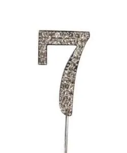 Caketopper strass cijfer 7