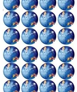 Eetbare Cupcakeprint Assepoester - 24 cupcake rondjes