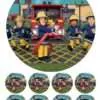Eetbare taartprint brandweerman sam 2 - 18 cm rond + 8 cupcake rondjes bij cake, bake & love 1