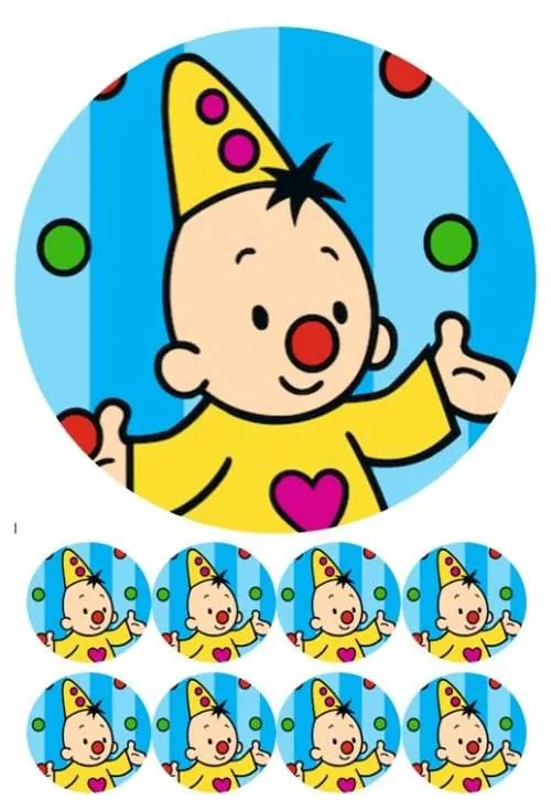 Eetbare taartprint bumba - 18 cm rond + 8 cupcake rondjes