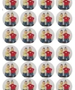 Eetbare Cupcakeprint Buurman & Buurman 2 - 24 cupcake rondjes